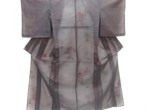 未使用品　紗桔梗模様織り出し着物